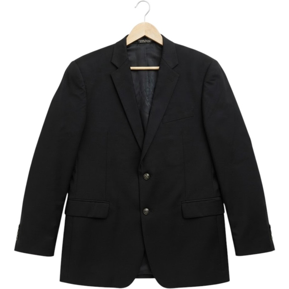 Nautica Mens Navy Blue 100% Wool 2-Button Blazer Sport Coat 44R P029505